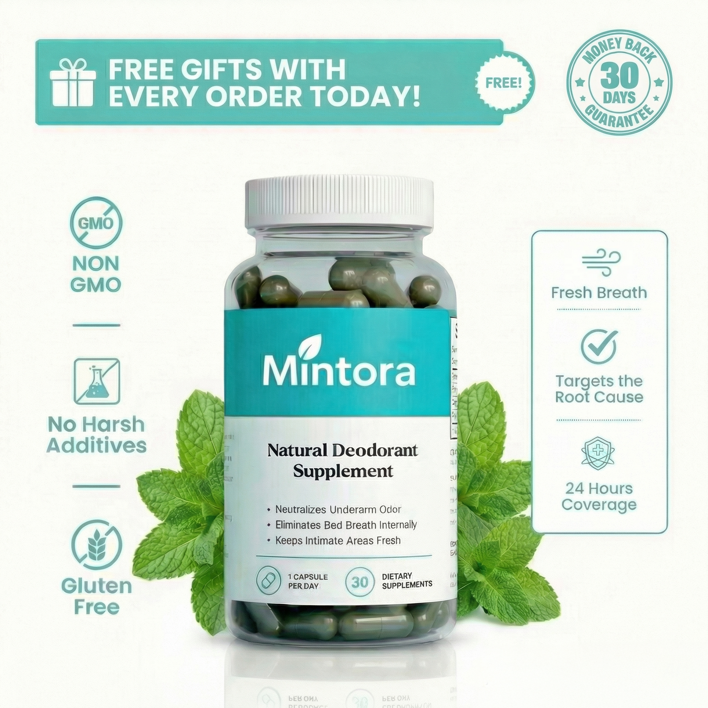 Mintora - Fresh Breath & Odor Control Supplement